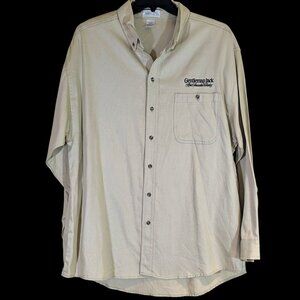 Gentleman Jack Whiskey Men's Long Sleeve Ivory Combed Cotton Shirt XL